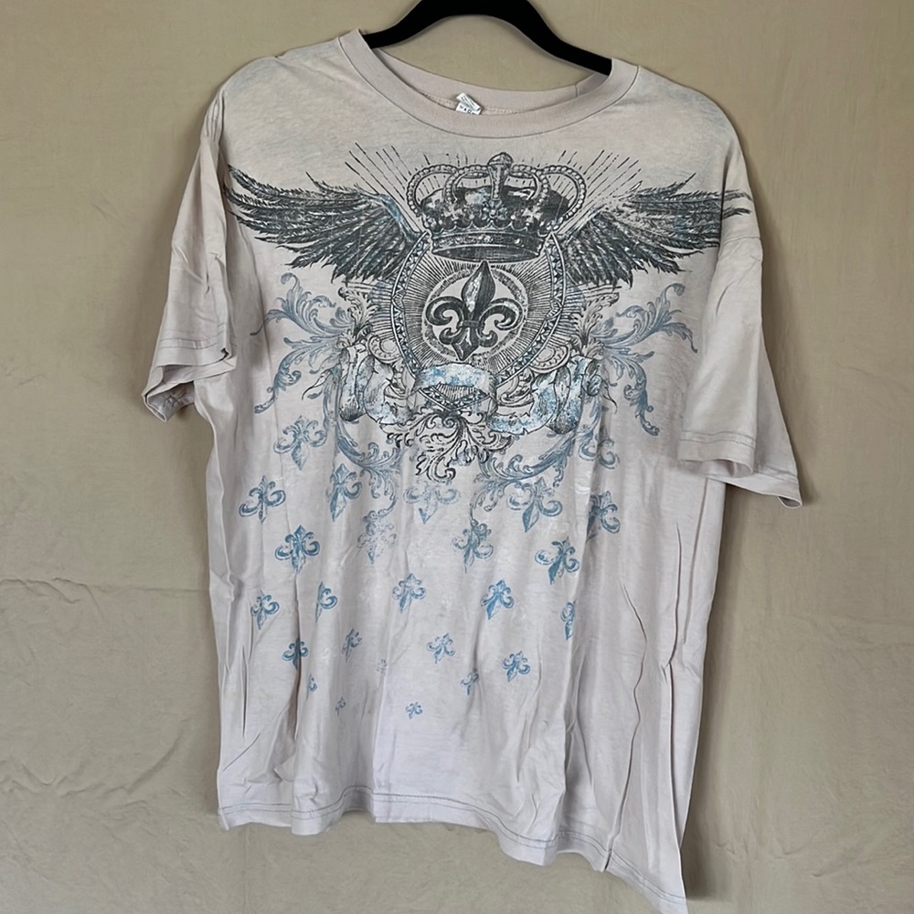 T-shirt with crown and fleur-de-lis, size XL
